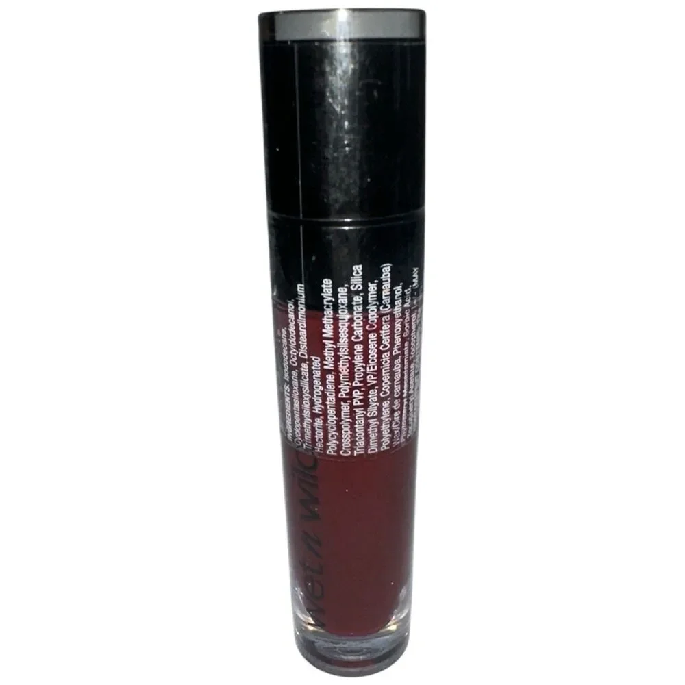 Wet n Wild Video Vixen 931B Liquid Catsuit Matte Lipstick Dark Berry Red NOS